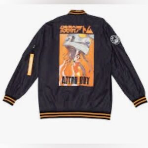 Retro Black and Orange Bomber Jacket